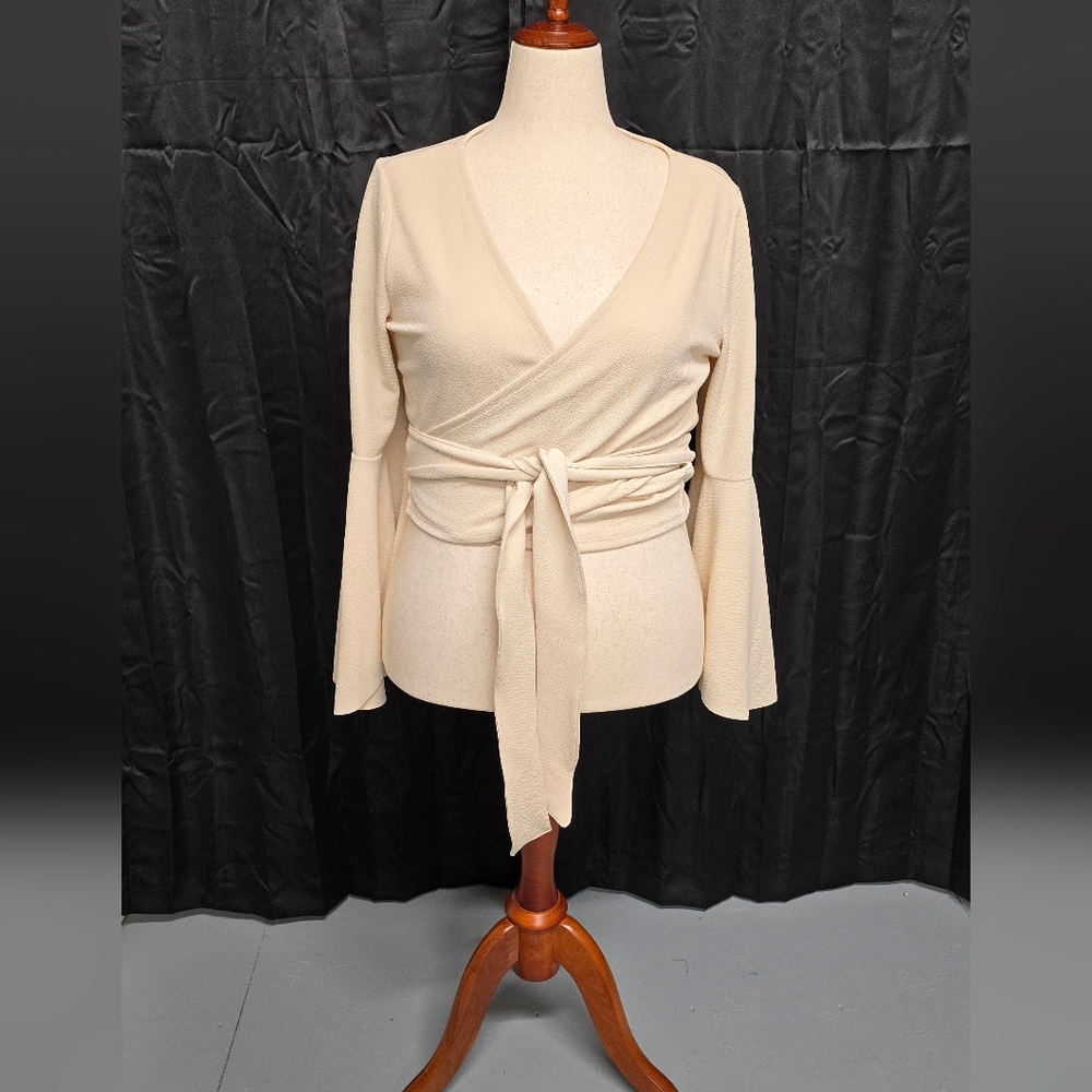 Cream Wrap Top